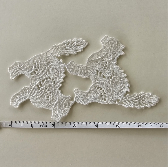 🐈‍⬛ White Scaredy-Cats Silouette Lace Patch Set - Picture 6 of 7